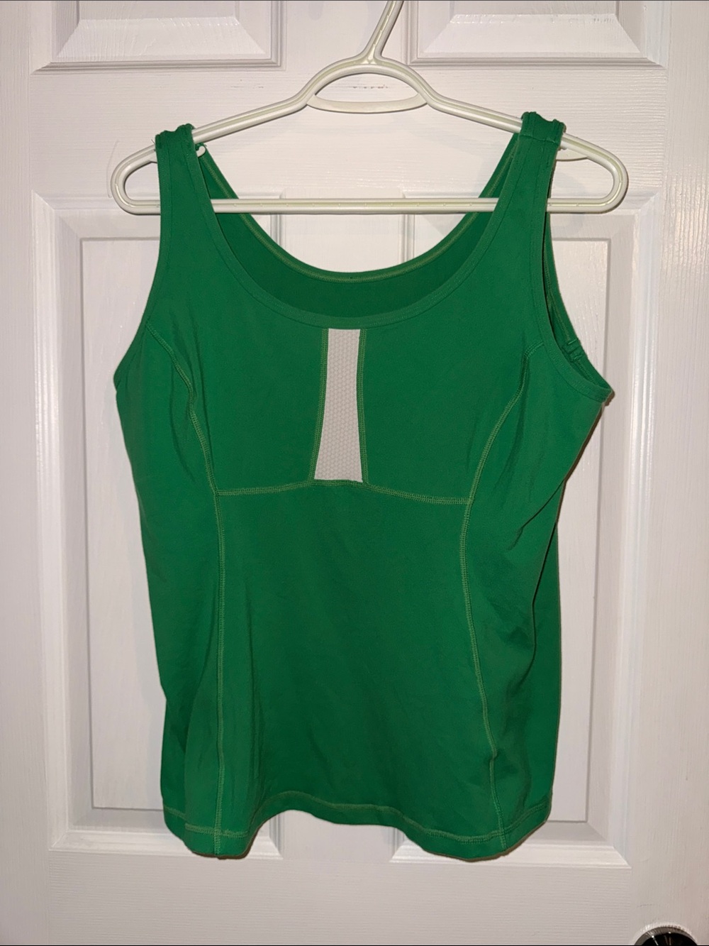 lululemon athletica Green Scoop-Neck Tank with Mesh Insert